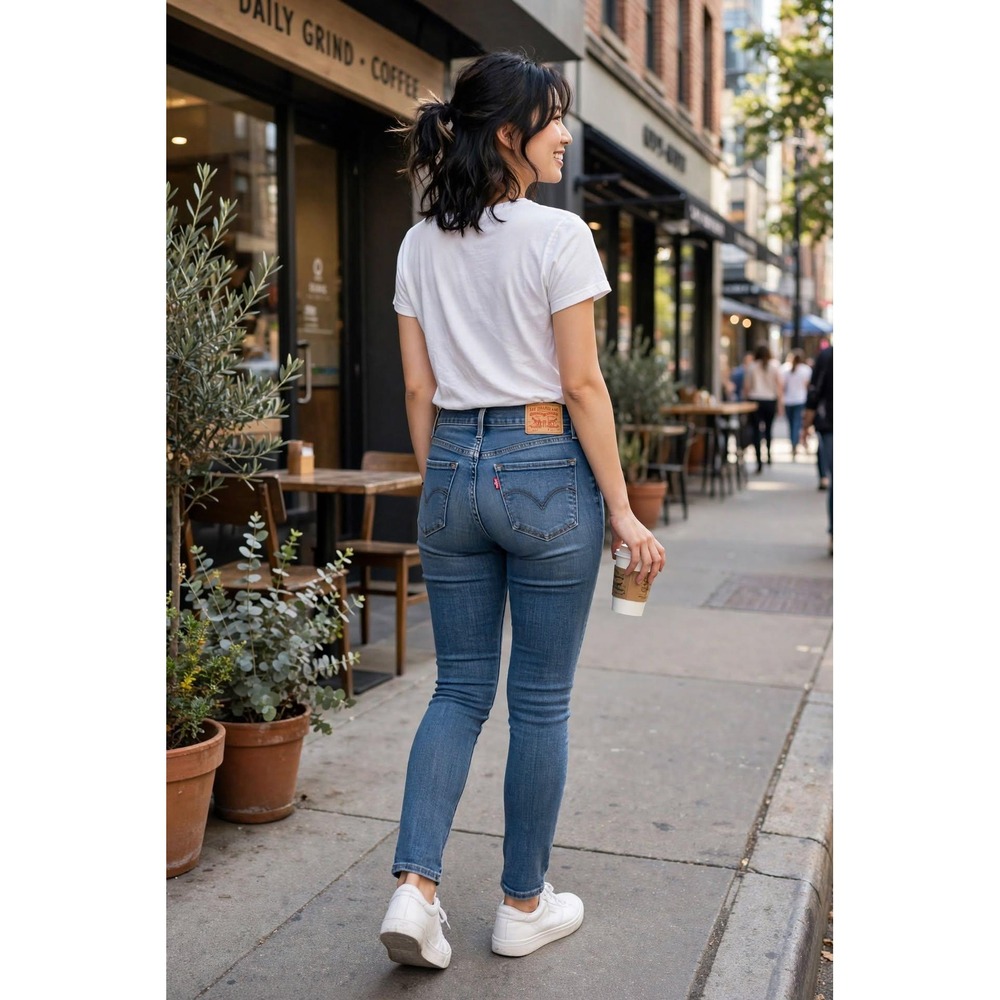Levi's 311 Shaping Skinny Jeans Womens 28 Medium Blue Wash Denim Casual Basic